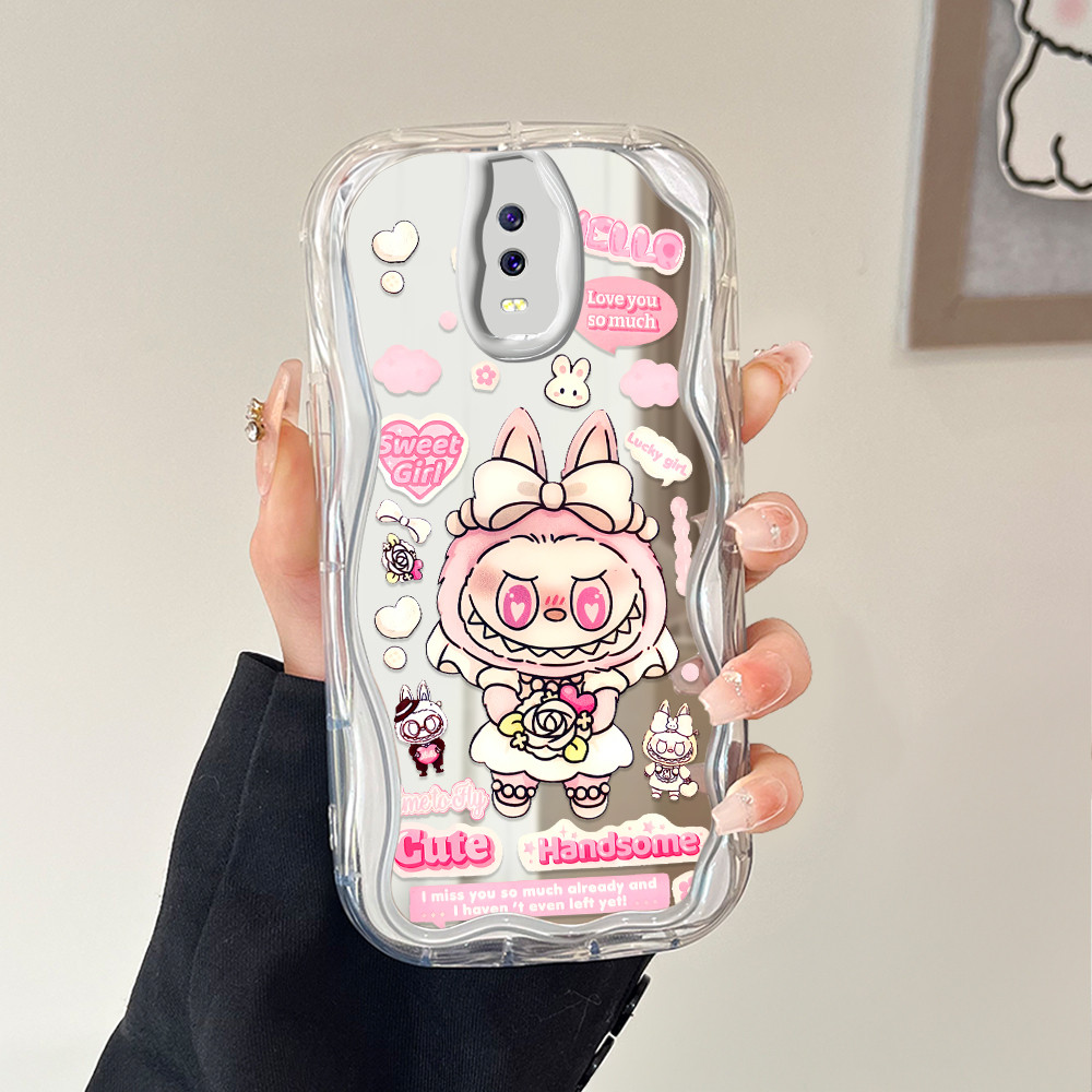 HP เคสโทรศัพท์สําหรับ OPPO R17 ฟักทองน่ารักการ์ตูนกระจกโทรศัพท์กระจกกรณี Softcase 5261 JZ
