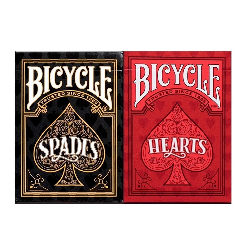 Bicycle Hearts Playing Cards Spades Deck USPCC Poker Collection การ์ดเกม