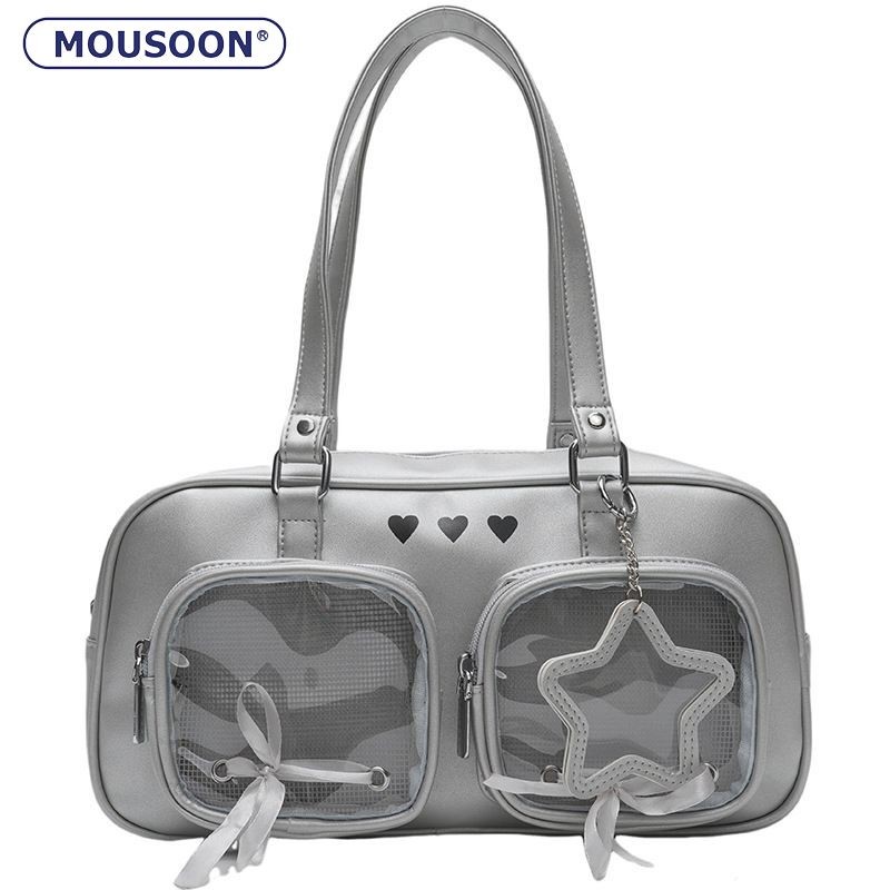 Mousoon Fresh Sweet Style Pu Crossbody Bag Stars Heart รายละเอียด