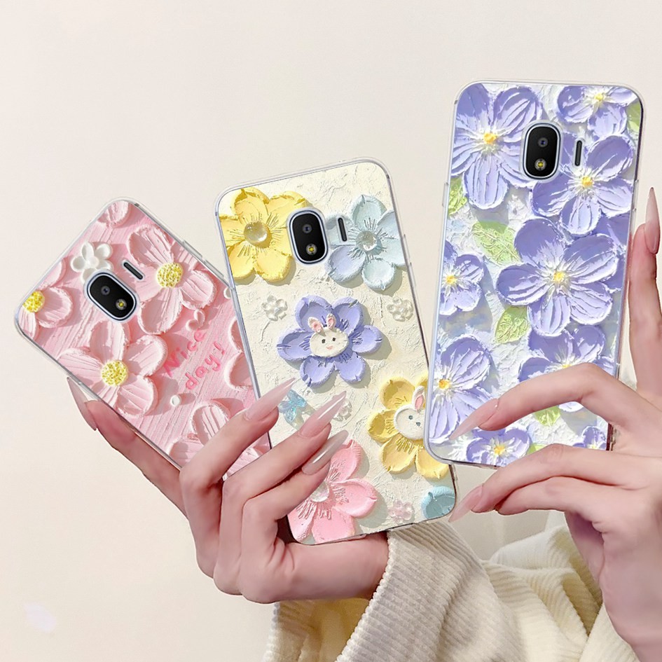 สําหรับ Samsung Galaxy J2 Pro 2018 J250F / J2 Core J260F กรณีดอกไม้ยอดนิยมผีเสื้อ Soft TPU สําหรับ S