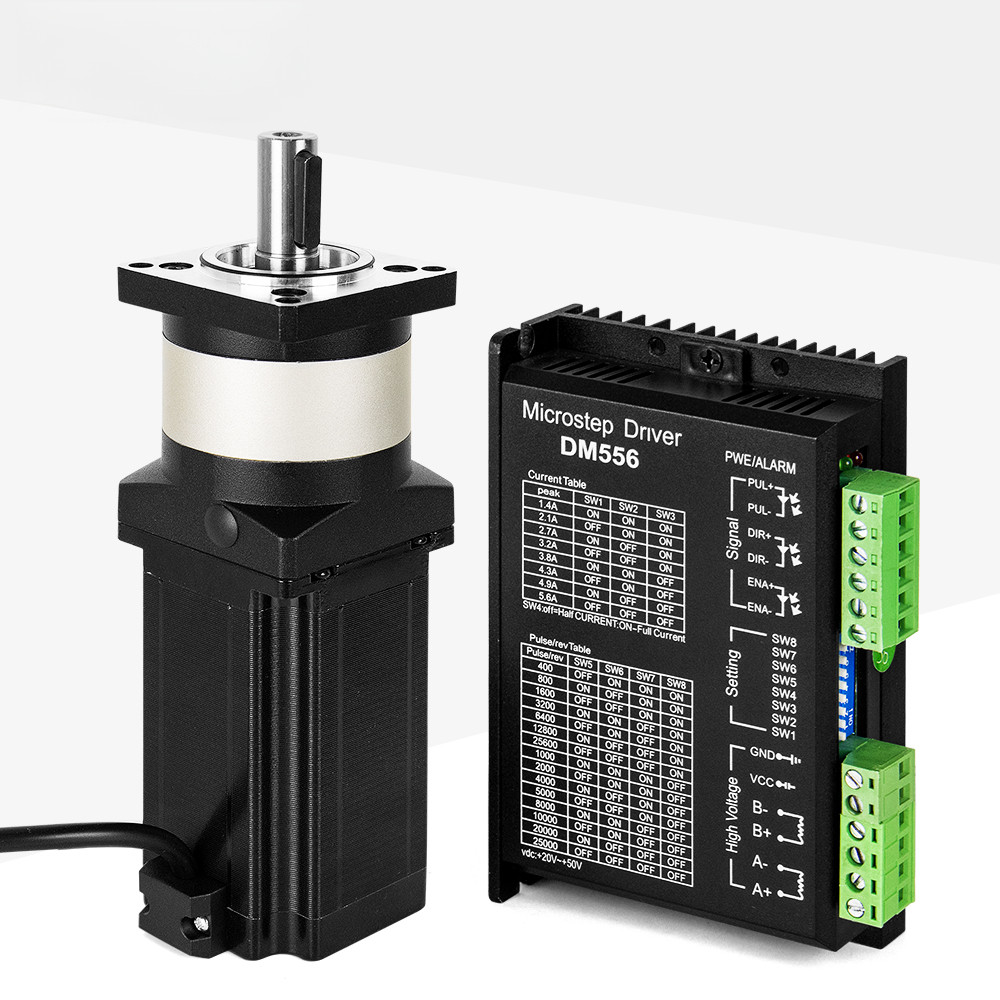 Nema 23 Hybrid Stepper Motor หุ่นยนต์เกียร์ดาวเคราะห์อุตสาหกรรม Helical 2 ตัวเพิ่มความเร็ว