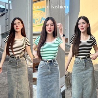 Aurora 🛒พร้อมส่ง🚚 (รูปถ่ายจากงานจริง) เสื้อสเวตเตอร์คอกลมแขน…