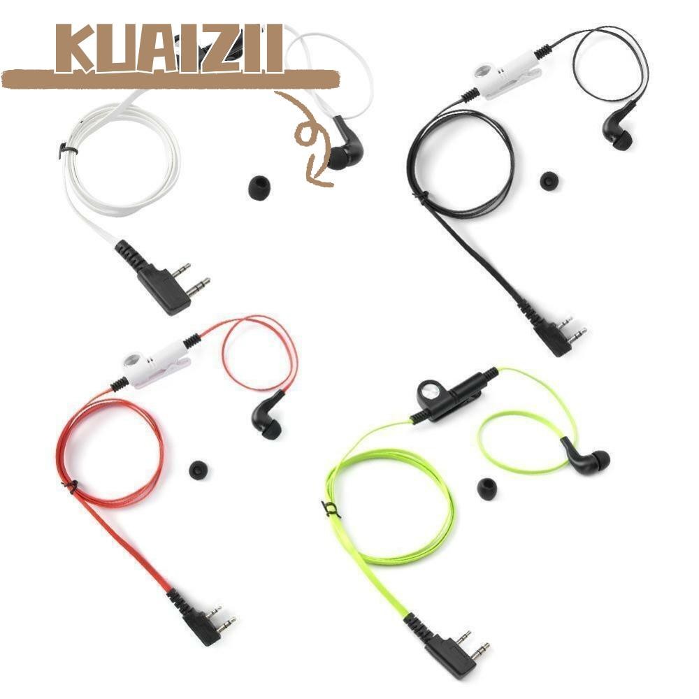 Kuaizii หูฟัง, 2 Pin Two Way วิทยุหูฟัง PTT Mic, ABS 2 Way Walkie Talkie หูฟังสําหรับ Kenwood Baofeng