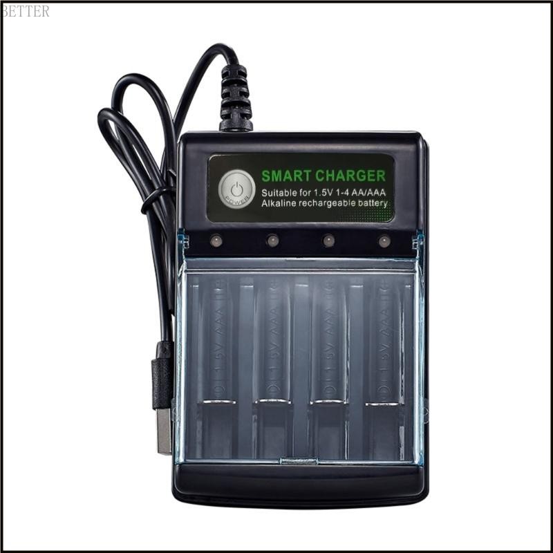 Bett เครื่องชาร์จอัลคาไลน์ 5V 1 ช่อง ประสิทธิภาพประเภทเลื่อนและไฟ LED