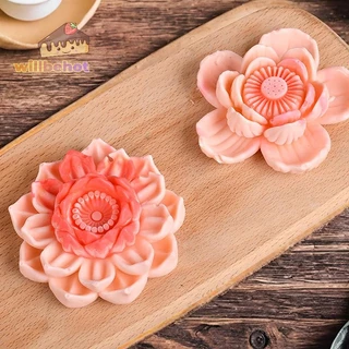 [WillbehotT] 3d Lotusแม่พิมพ์ซิลิโคนสําหรับDIYดอกไม้Fondant Cupcakeช็อกโกแลตลูกอมไอศกรีมน้ําตาลขนมเทียนสบู่พลาสเตอร์เรซินแม่พิมพ์[ใหม่]