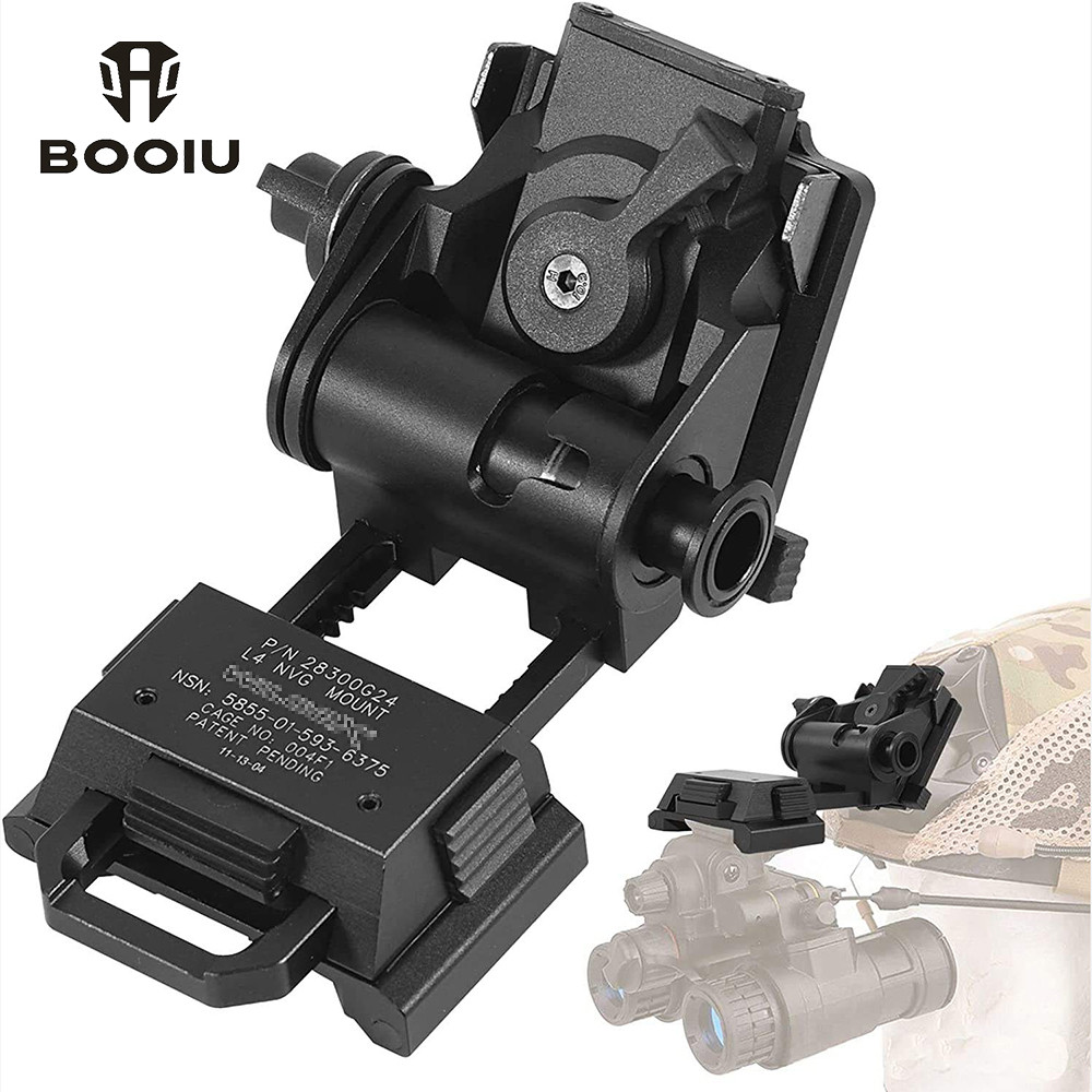 Booiu L4G24 NVG หมวกกันน็อคยุทธวิธีขายึดโลหะ Night Vision Goggles Mount กลางแจ้งสําหรับ PVS15/18