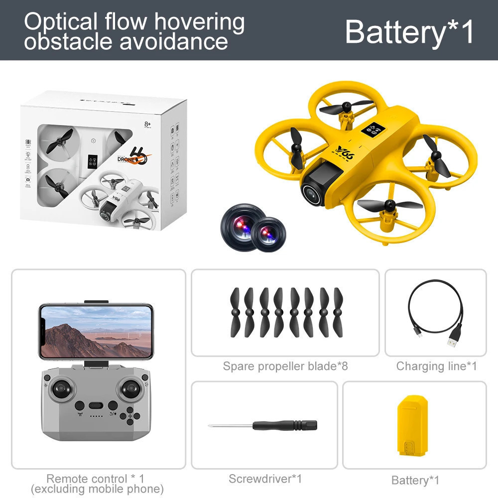 V66 Drone 8K HD กล้อง dual optical flow ตำแหน่งอัจฉริยะ หลีกเลี่ยงอุปสรรค esc ของเล่นเด็ก