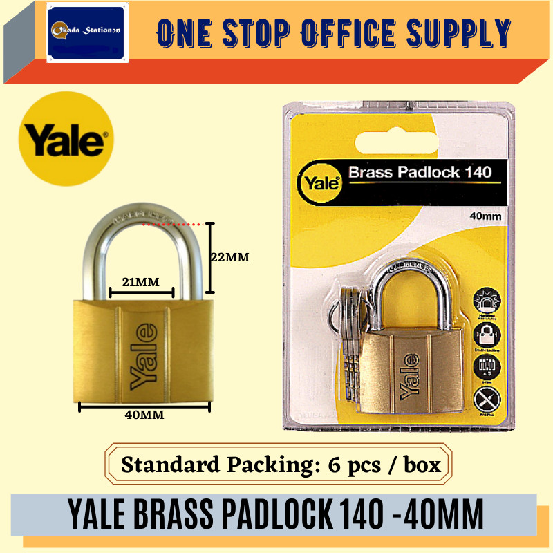 YALE BRASS PADLOCK / PADLOCK 140 - 40MM