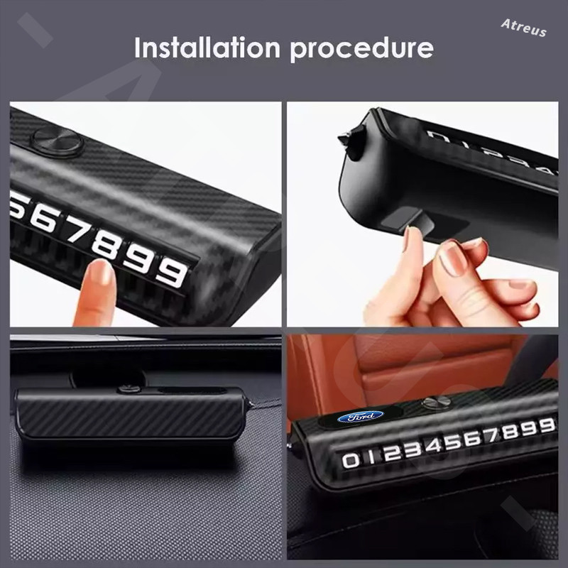 [Atreus] ป้ายหมายเลขโทรศัพท์ ติดรถยนต์ ป้ายทะเบียนมือถือ รถป้ายทะเบียนที่จอดรถชั่วคราว การตกแต่งรถยนต์ อุปกรณ์ตกแต่งรถยนต์ - รูปที่ 3