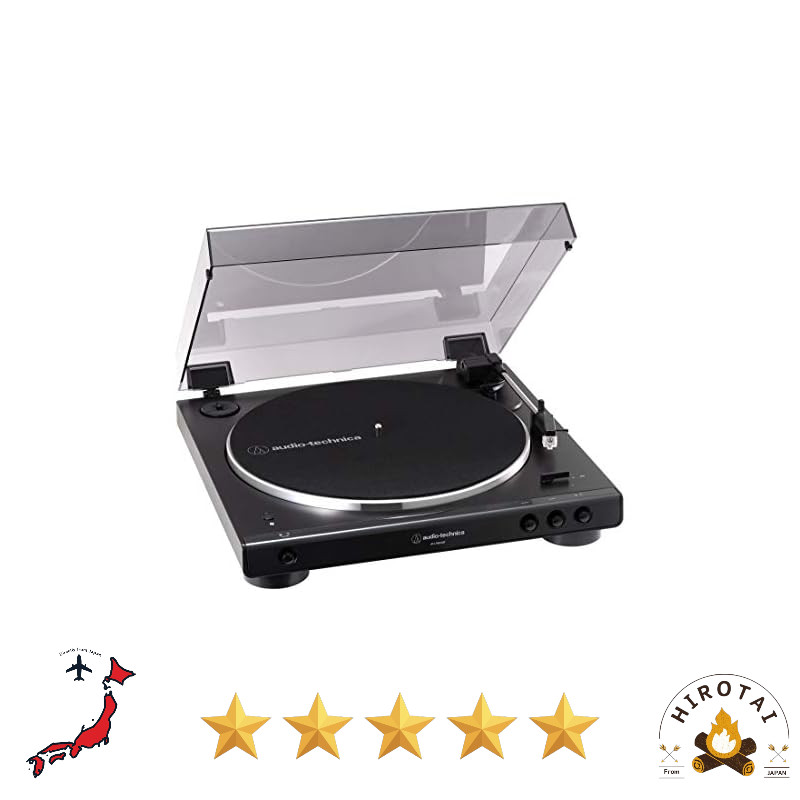 Audio-Technica AT-LP60XBT: Full-Auto Bluetooth Turntable in Gloss Black—Unleash the Joy of Vinyl Mus