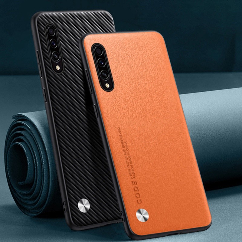 ปลอกสําหรับ Samsung Galaxy A50 A50s A30s A70 กันกระแทกหรูหรา Matte PU ฝาครอบหนังกรณีธุรกิจ