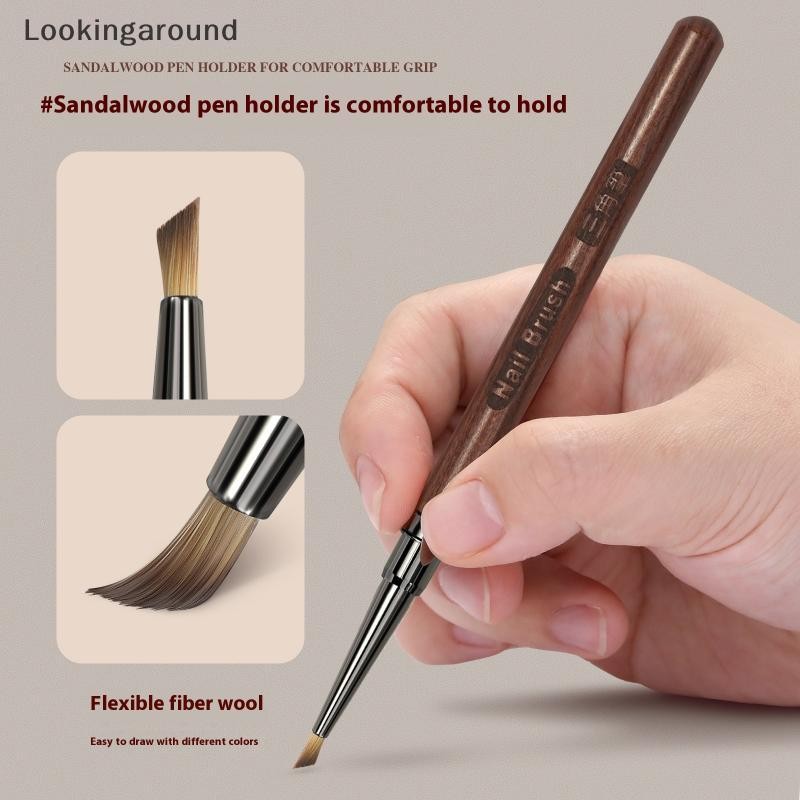 [LO] Nail Art Pen Brush Phototherapy Pen Wood Detail Pen Brush Painting Brush Multi Styles Nail Salo