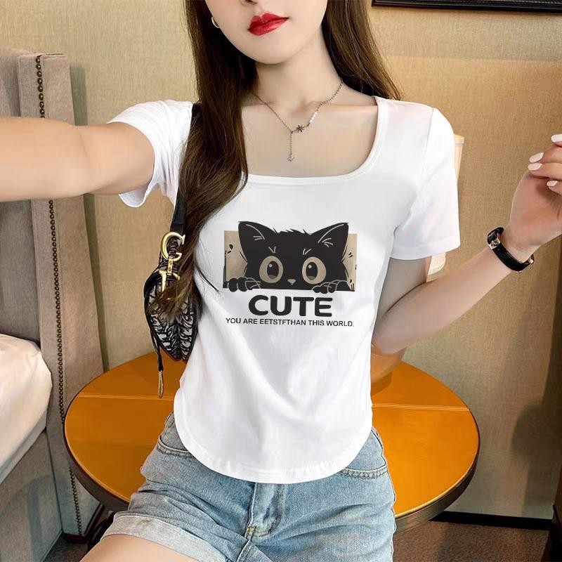 "เสื้อผ้าแฟชั่นตามกระแส " เสื้อลำลองคอกว้าง เสื้อแหวกเอวสุดเซ็กซี่ เสื้อผู้หญิงสีพื้น แมทช์ง่าย ผ้านุ่ม ผ้าดีใส่สบาย