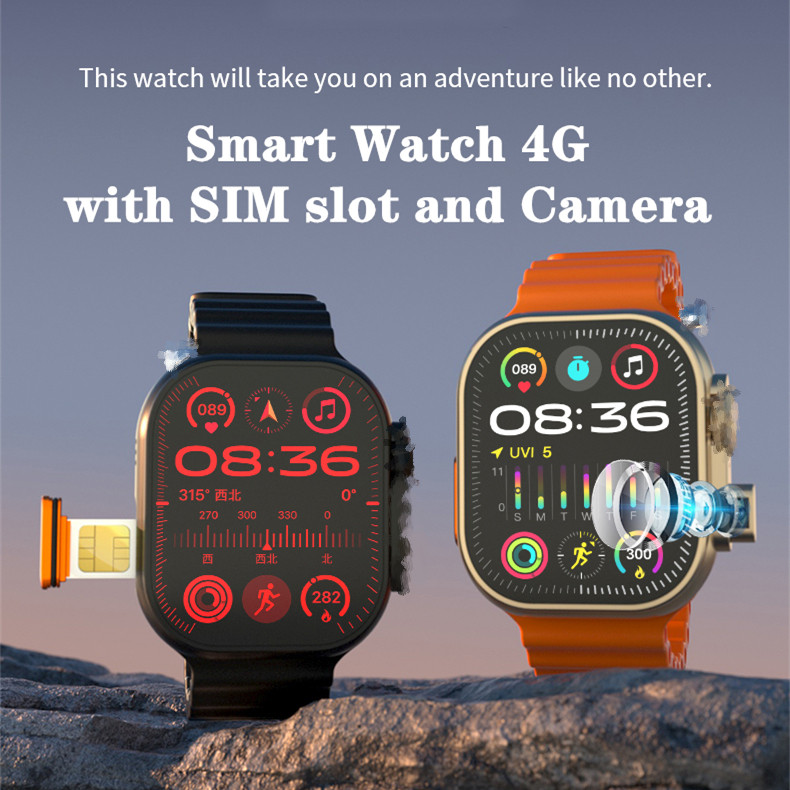 K4G Ultra SIM Card Call 4G Bluetooth Call Smartwatch พร้อมกล้องสําหรับวิดีโอคอล Z0AT