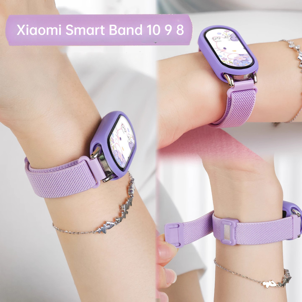 Candy สีไนลอนแม่เหล็กสําหรับ Xiaomi Smart Band 10 9 8 7 6 5 4 3 NFC SmartWatch สร้อยข้อมือสายรัดข้อมืออุปกรณ์เสริม