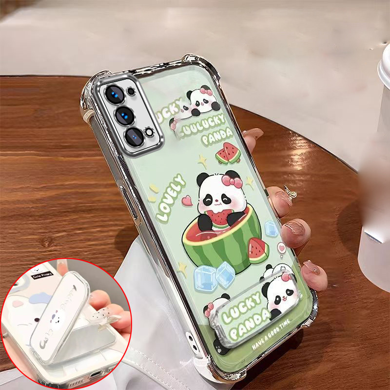 FOR เคส สําหรับ OPPO RENO 5 5g oppo RENO 4 4g reno5 5g เคสโทรศัพท์ Softcase ซิลิโคนกันกระแทกใหม่ออกแบบความงามกระจกน่ารักพร้อมที่วาง SJCXGZJ01