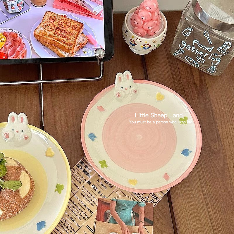 จานเซรามิก จานของหวาน กระต่าย3d ของขวัญวันเกิด - รูปที่ 3