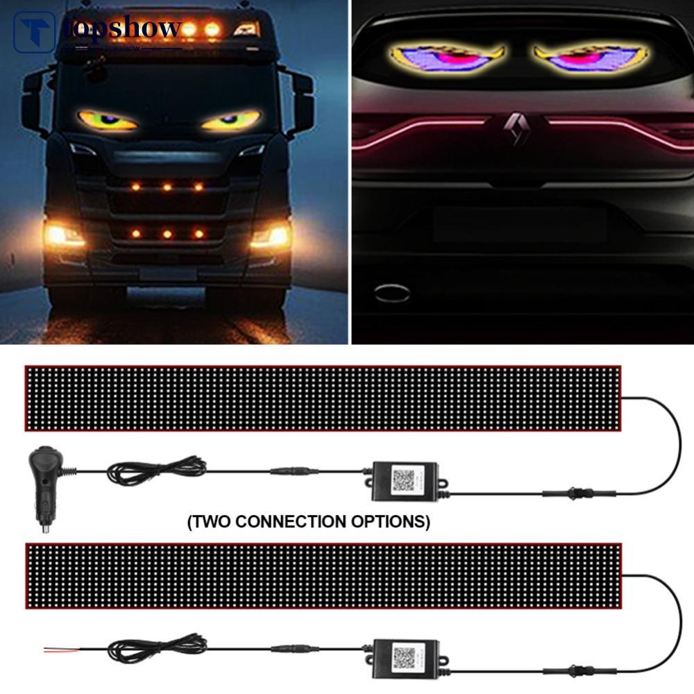TOPSHOW Devil Eye รถบรรทุกรถ RGB LED พิกเซลแผง APP ควบคุมนุ่มพับ Ambient Light DIY โปรแกรม LED แผงจอ
