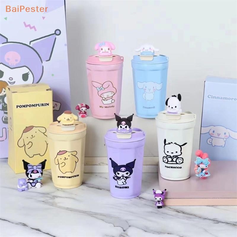 [BaiPester] แก้วเก็บความเย็นสแตนเลส 480 มล. แก้วกาแฟสํานักงานกลางแจ้งแบบพกพาเด็ก Handy Cup