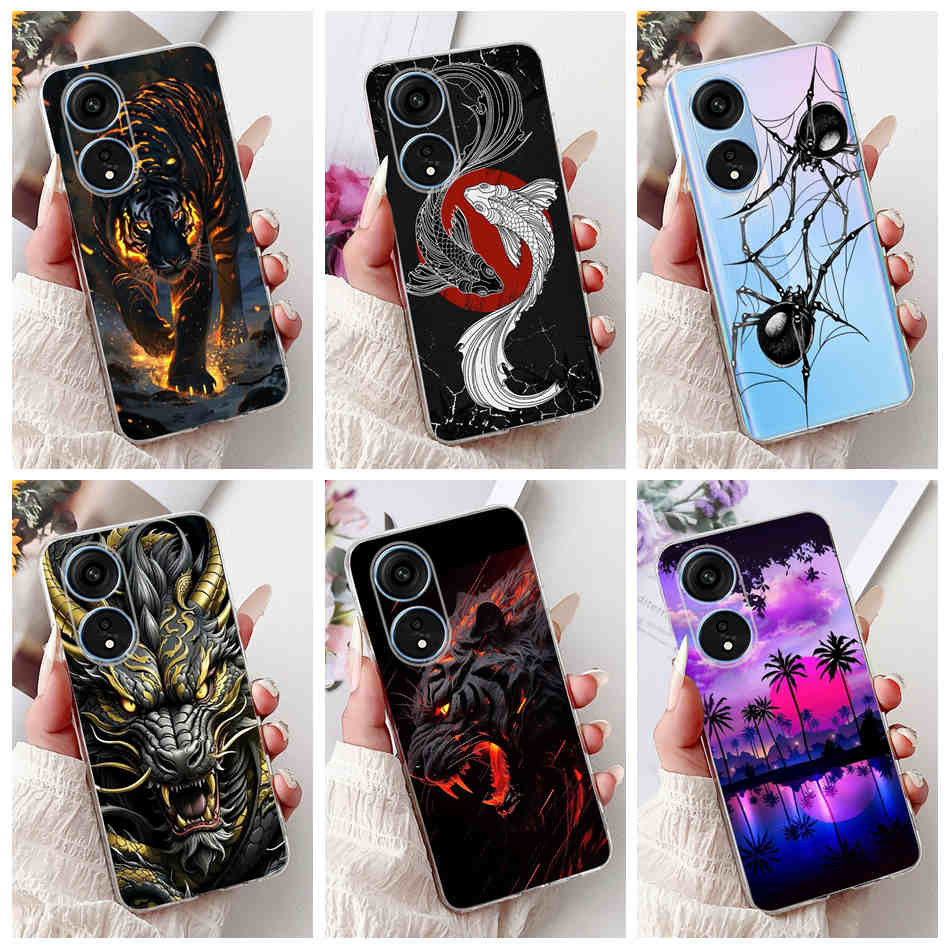 สําหรับ OPPO Reno8 T 5G CPH2505 / Reno8T CPH2481 (Reno 8T 4G) ใหม่แฟชั่น Dragon Spider สไตล์ซิลิโคนนุ่ม TPU เคสโทรศัพท์