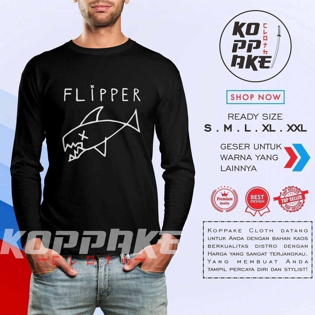 2025 แฟชั่น Nirvana Flipper Kurt Cobain Band เสื้อยืดแขนยาวเสื้อยืดเพลง