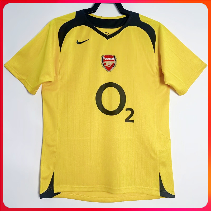 2005/06 Arsenal คุณภาพสูง Away Retro Jersey เสื้อยืดที่กําหนดเองฟุตบอล AAA+