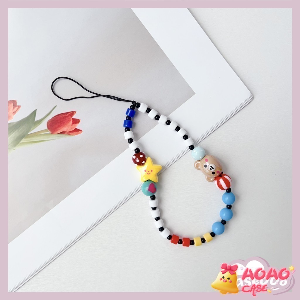 การ์ตูนน่ารักหมีสร้อยข้อมือโปร่งใส เคสiPhone 16 13 11 15 14 12 Pro Max 7Plus 8Plus XR 16 7 8 15 14 Plus X XS MAX SE 2020 - รูปที่ 2
