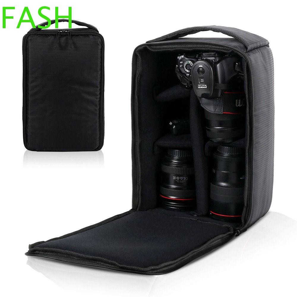 Fash กระเป๋ากล้องใส่อุปกรณ์กล้องแบบพกพาเคสพกพาดิจิตอลกล้อง DSLR กันน้ําหนาพิเศษเบาะพาร์ทิชันด้านใน