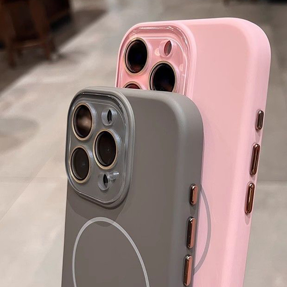 ซิลิโคนสีทึบเคส For iPhone 16 15 14 13 11 12 Pro Max เคสไอโฟน 16 Pro Max เคสฝาครอบการชาร์จไร้สายแบบกันกระแทกแบบนุ่ม - รูปที่ 2