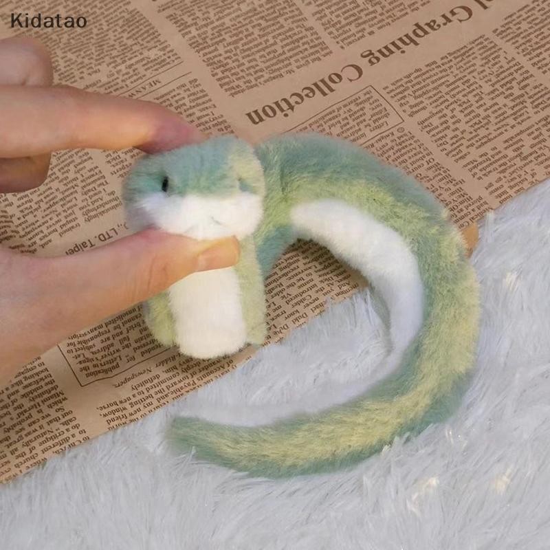 Kidatao ปีงูตุ๊กตาพวงกุญแจการ์ตูนงูสีเขียวขนาดเล็กนุ่มยัดตุ๊กตาจี้พวงกุญแจรถกระเป๋าเป้สะพายหลังกระเป๋าตกแต่งของขวัญเด็กใหม่