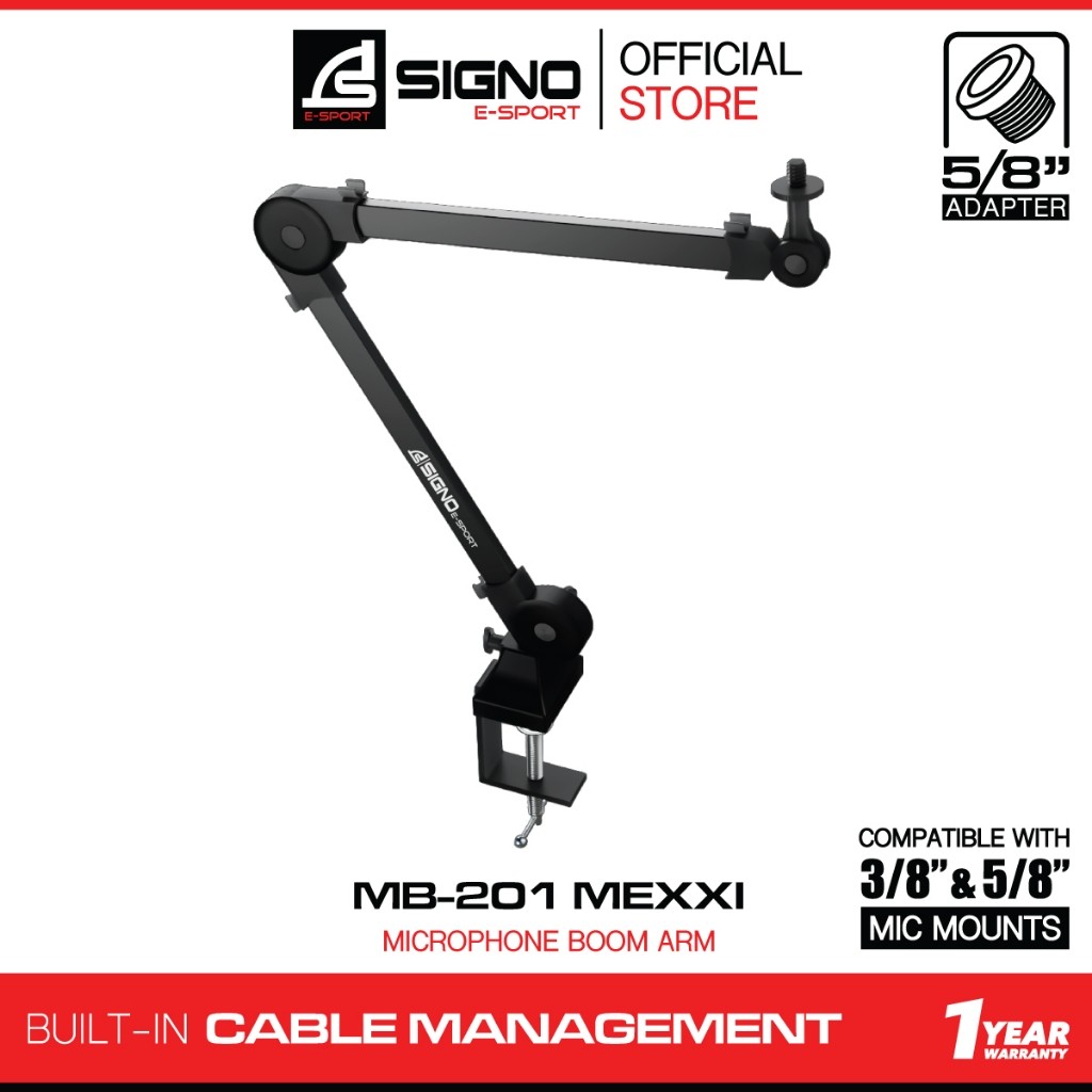 ส่งด่วน (ขาแขวนไมโครโฟน) SIGNO E-Sport Microphone Boom Arm MEXXI รุ่น MB-201