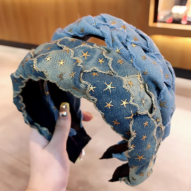 ริบบิ้นเดนิมดาว 1.8 เมตร เต็มไปด้วยดวงดาว ห่อของขวัญทํามือ ทําเอง เย็บหัตถกรรมอุปกรณ์เสริม