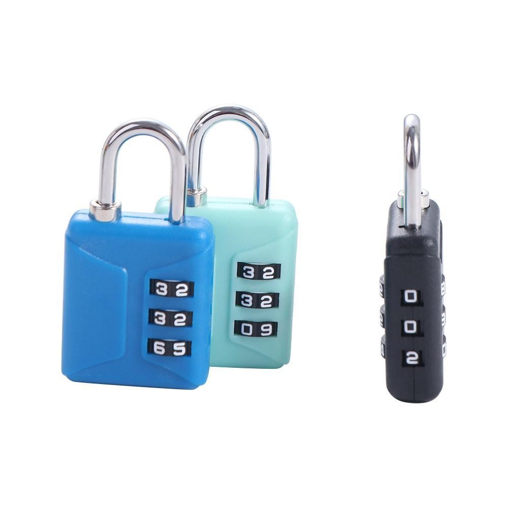 Quillan กระเป๋าเดินทางรหัสล็อค,3 Dial หลักกันน้ํา Mini รหัสผ่านกุญแจ,แบบพกพาความปลอดภัยกระเป๋าเป้สะพายหลังกุญแจ Anti-theft Customs รหัสล็อคกระเป๋าเดินทาง