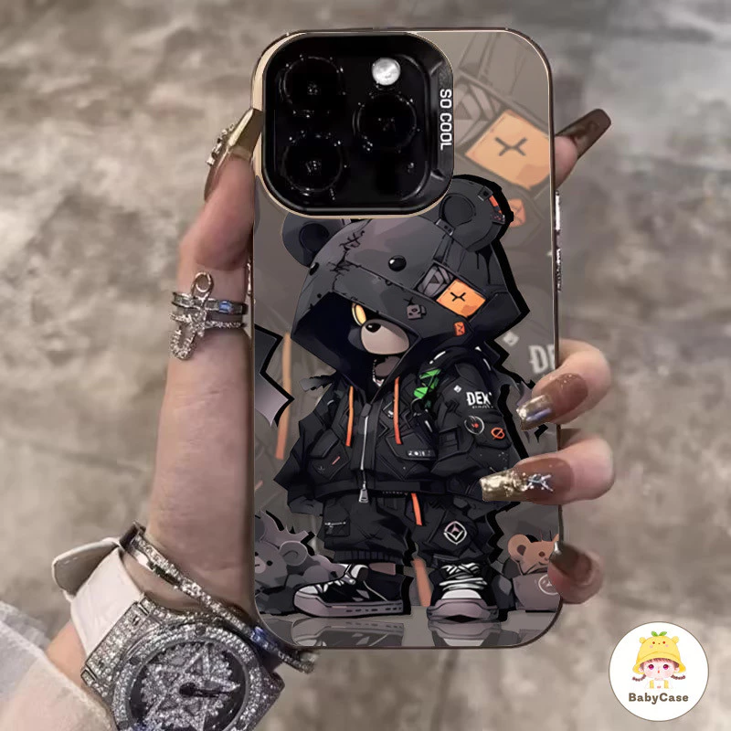 เทรนด์แฟชั่นเย็นหมีอ่อนนุ่ม เคสไอโฟน11 13 16 15 17 12 14 Pro Max 7Plus 16Plus 8Plus XR 7 8 16 14 15Plus X XS Max SE 2020