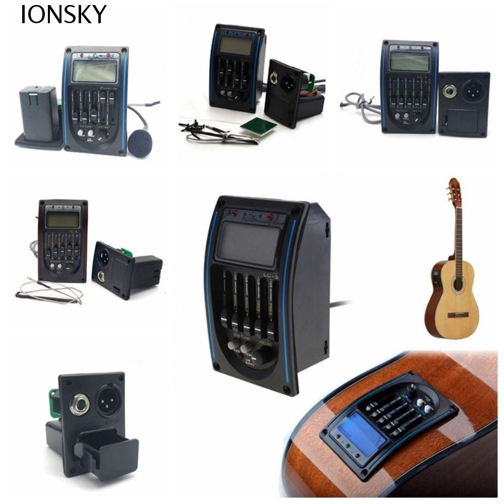 Ionsky Band กีต้าร์โปร่ง Preamp, LC-5/4 5 Band Guitar Tuner System, Preamp EQ Equalizer EQ Preamp Pr