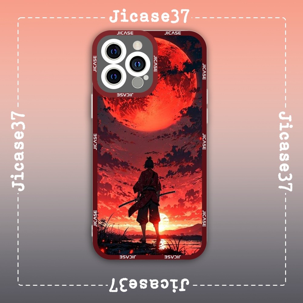 Samsung Xiaomi Oppo Anime Chainsaw man Demon Hunter Square Edge เคส iPhone