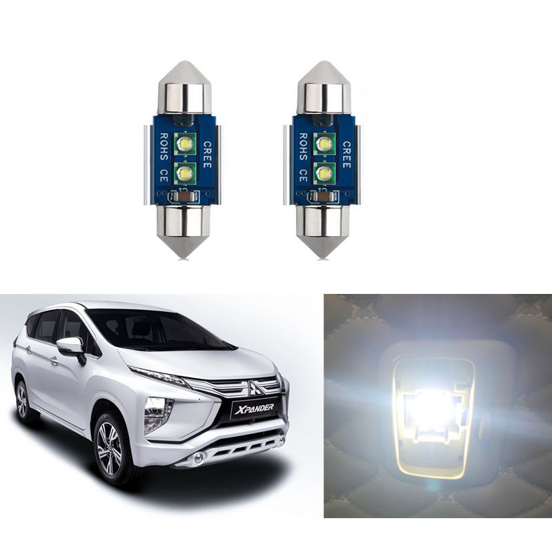 ชุด LED เพดานภายใน Cree 2 ชิ้น สําหรับ Mitsubishi Xforce Xpander Attrage ระดับไฮเอนด์ สว่างมาก