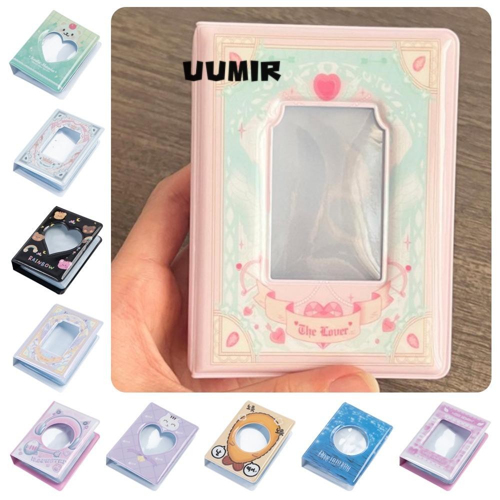 Uumir อัลบั้มภาพ, PVC Hollow Out Design Card Book, Mini 3 นิ้ว 40 Pockets Idols Card Collect Book