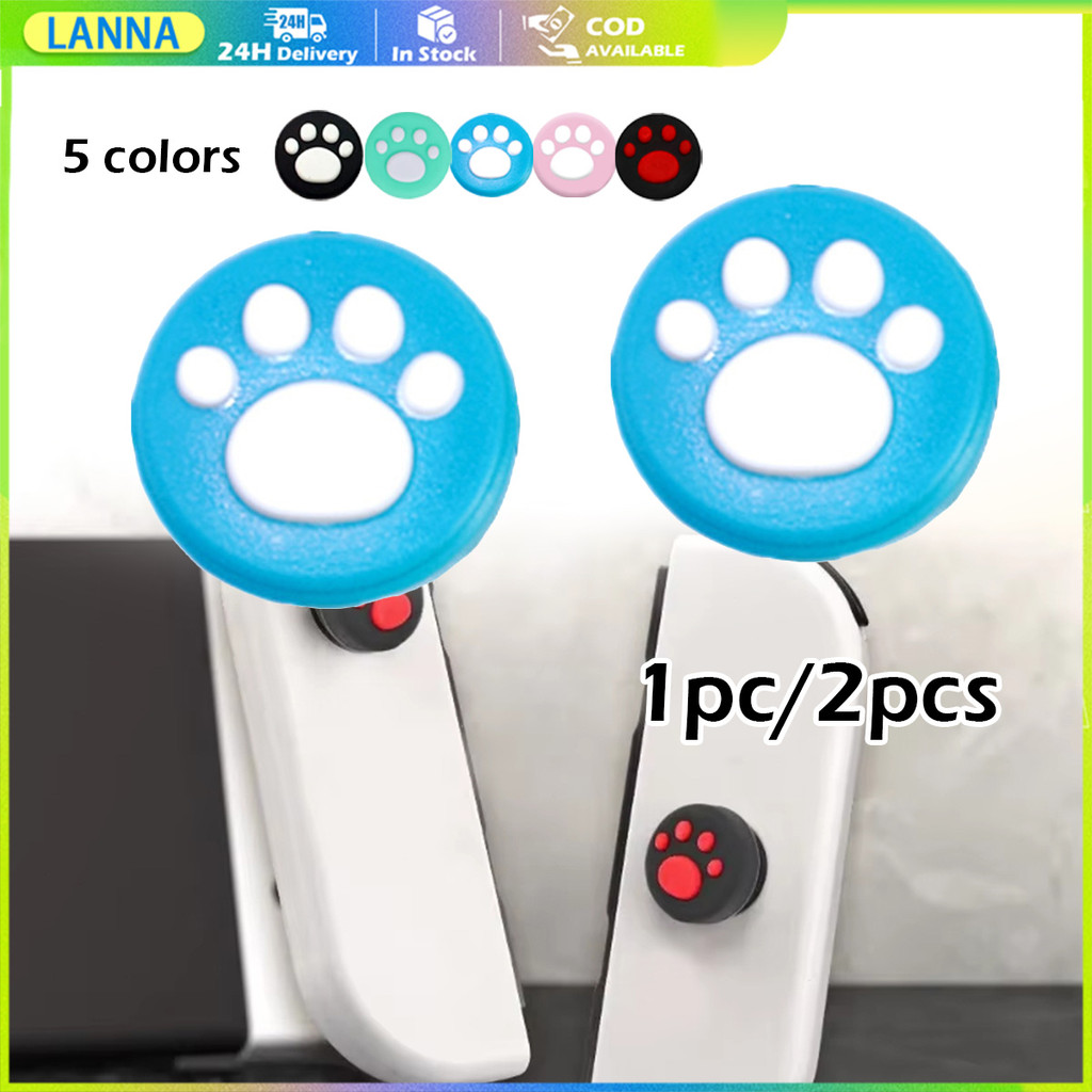 ร้านอยู่ที่ไทย 2ชิ้น จอยสติ๊กฝาครอบ nintendo switch thumb grip ขนาด1.8ซม.thumbstickซิลิโคน