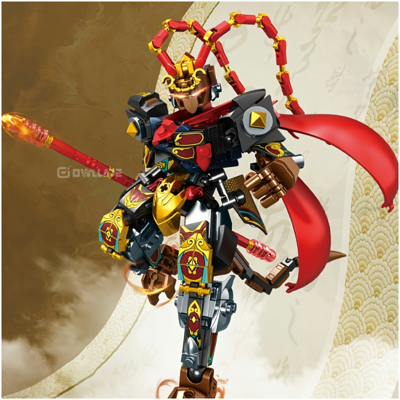 Owllade Transformers หุ่นยนต์บล็อกตัวต่อของเล่นสําหรับของขวัญวันเกิดเด็กผู้ใหญ่ BBMW-46071 สีแดง