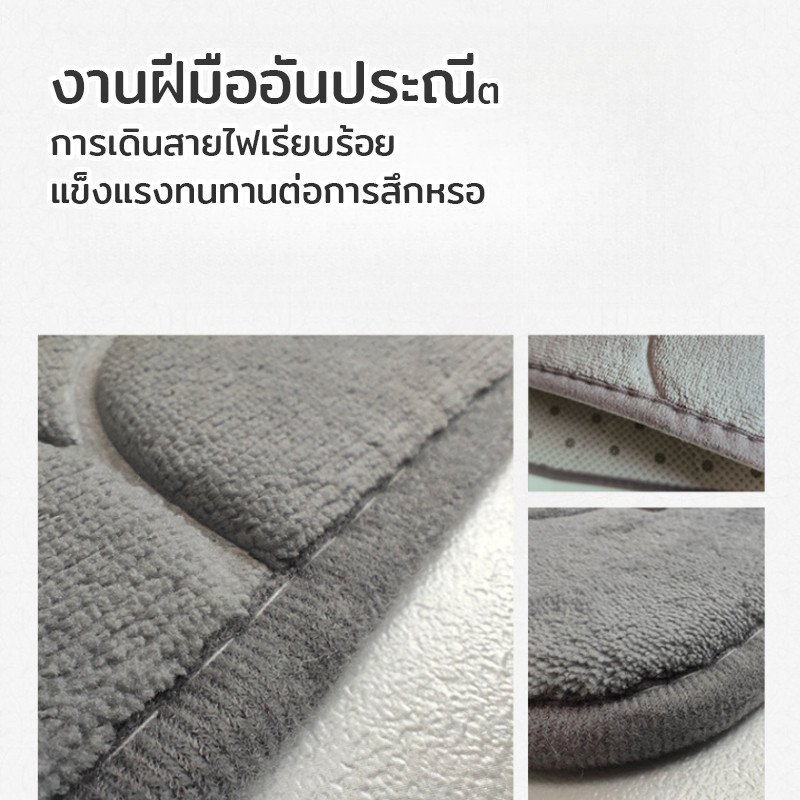 พรมห้องน้ำ/ทางเข้า นุ่มหนา ซับน้ำดี พรมรองเท้าที่กันลื่นและดูแลง่าย ทนทานต่อการขัดสี - รูปที่ 3