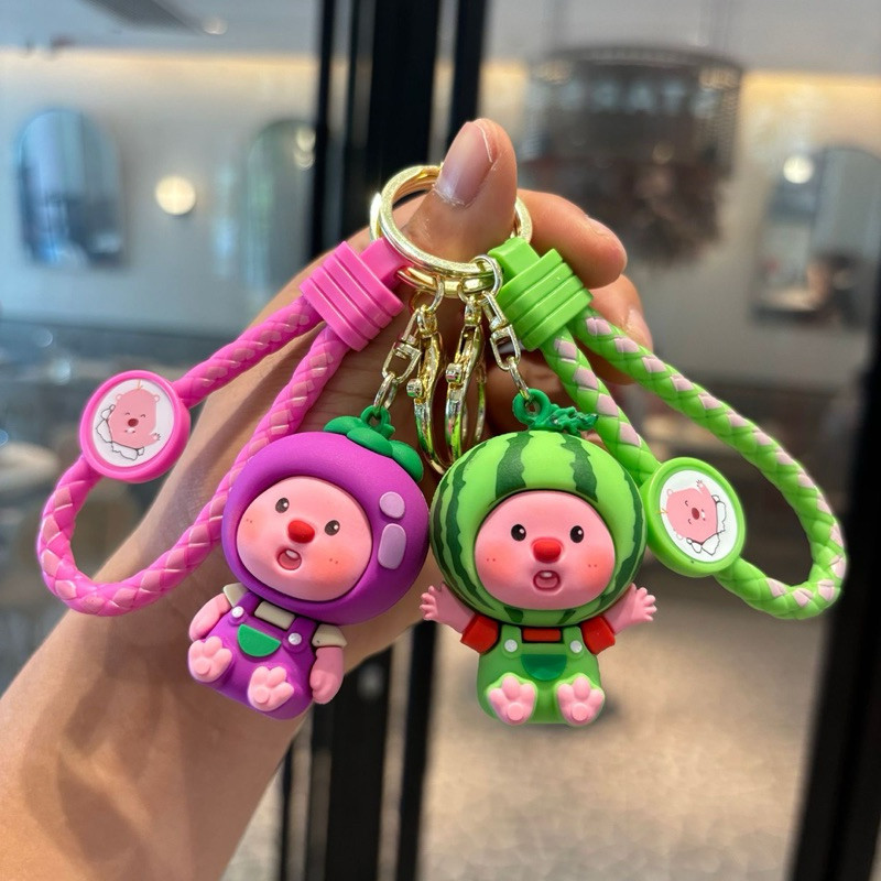 GANTUNGAN JOY KC14 - พวงกุญแจห้อยผลไม้ / พวงกุญแจของที่ระลึกพร้อมตัวอักษรน่ารักสําหรับรถยนต์ กระเป๋า