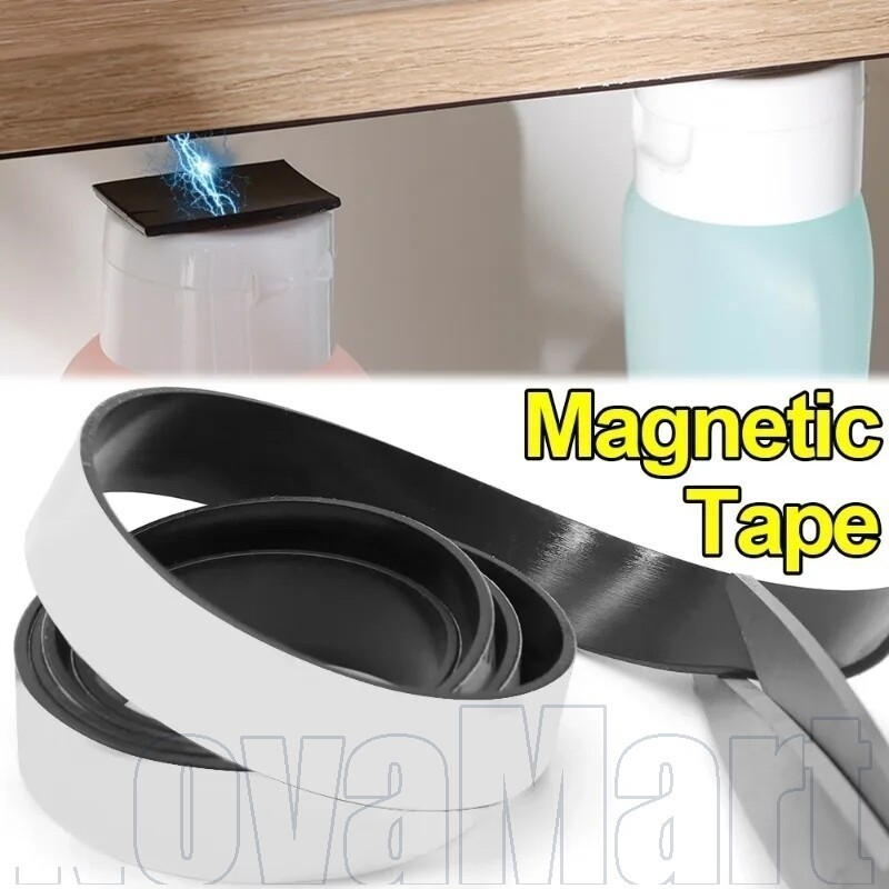แถบกาวแม่เหล็กอเนกประสงค์ 1/2 ม้วน | แม่เหล็กนาโนตัดได้สําหรับฉลากตู้เย็นที่เก็บเครื่องมือและหัตถกรรม | พื้นผิว Force & Washable ที่แข็งแกร่ง 600GS