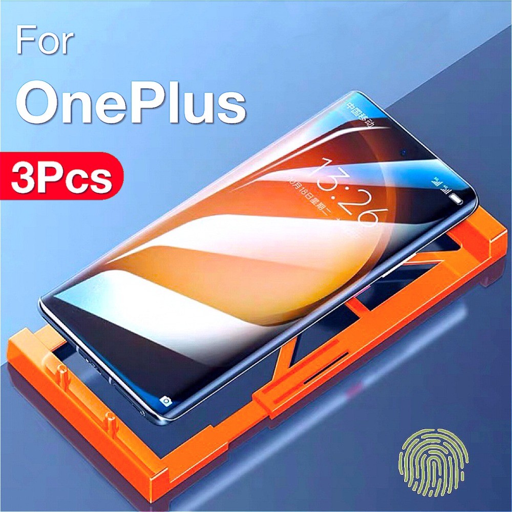 3 ชิ้นสําหรับ Oneplus 13 12R 12 11 10 9 8 Pro ACE 3 2 ป้องกันหน้าจออุปกรณ์เสริมป้องกันพร้อมชุดติดตั้งไม่ใช่แก้ว