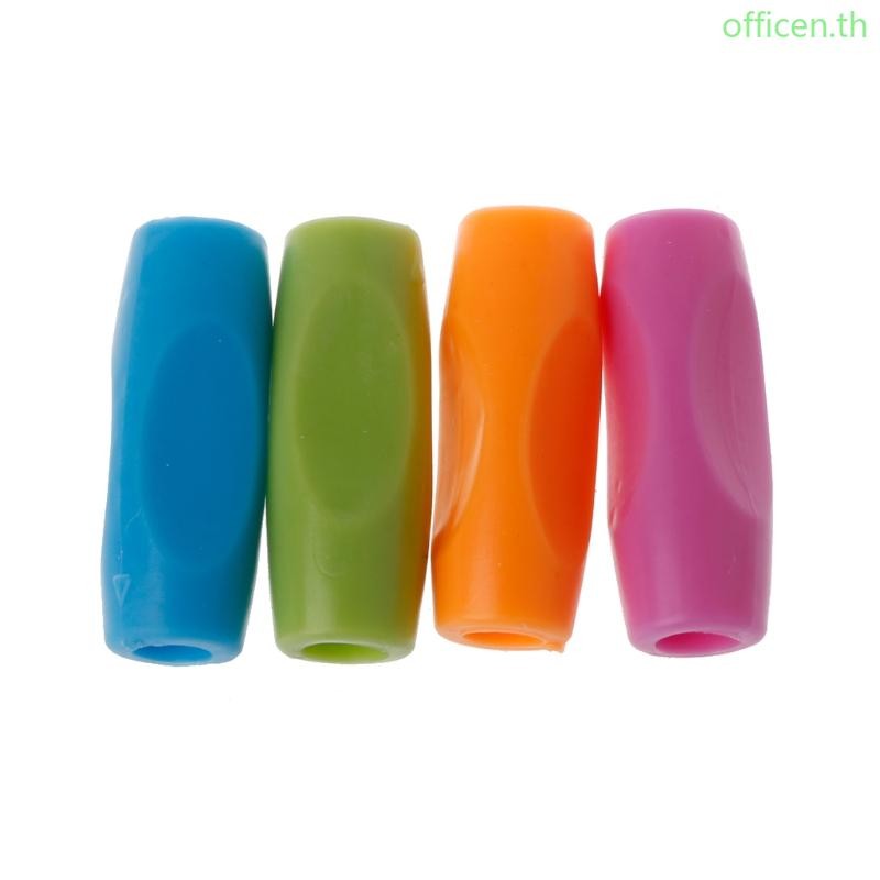 Cen 4 ชิ้นซิลิโคนผู้ถือดินสอเขียน Aid ผู้ถือดินสอ Gripper สําหรับขวาซ้ายเด็กนักเรียน
