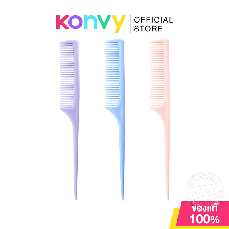 KVY Fine Tooth Tail Comb เควีวาย หวีปลายแหลม (Purple/Blue/Pink)