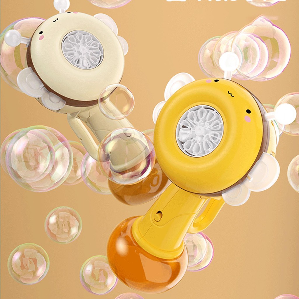 [พร้อมส่ง] Bee Bubble Machine เด็กมือถือส่องสว่างเขย่าหัว Bubble ของเล่น ortiath