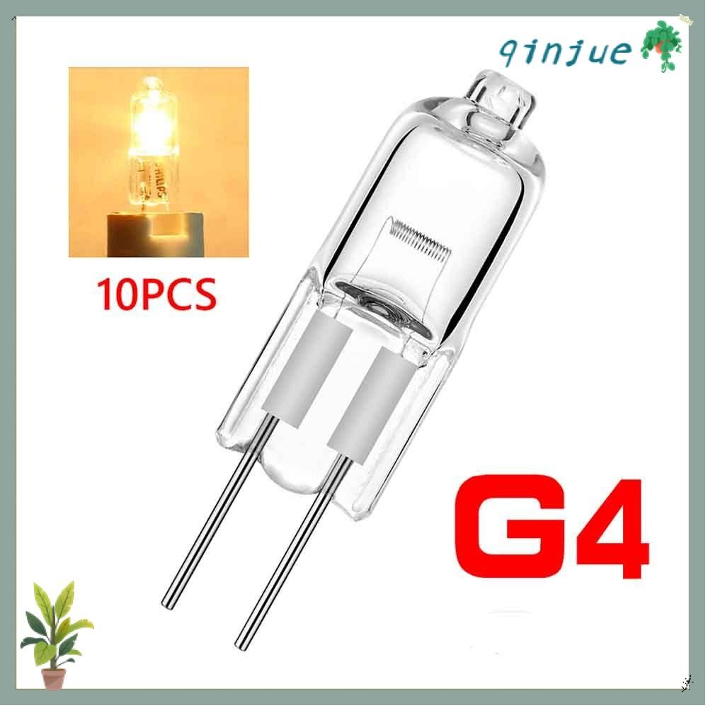 QINJUE 10 ชิ้นแคปซูลโคมไฟ 35 วัตต์ 50 วัตต์ LED โคมไฟหลอดไฟ Bi-Pin G4 Warm White
