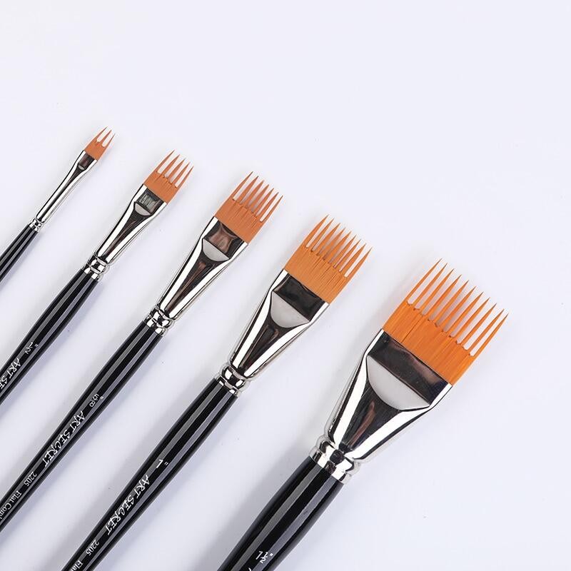 1/5 ชิ้น ArtSecret ใหม่ #2205 เกาหลีใต้ไนลอน HairBrass Ferrule ไม้จับหวีแบนแปรงเหมาะสําหรับสีน้ําภาพวาดอะคริลิค