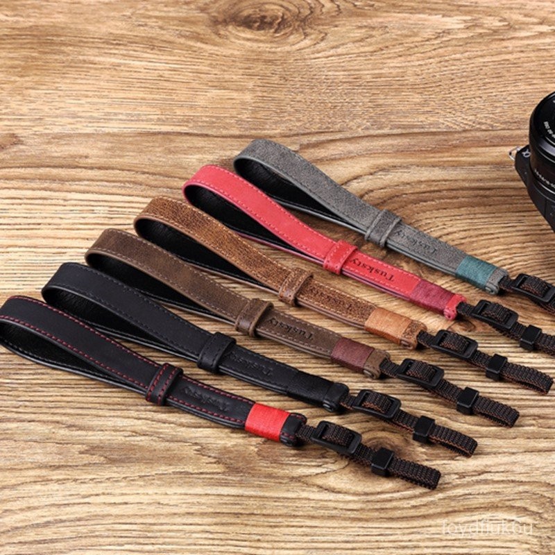 Micro Single Camera Cowhide Wrist Strap A7R2 A7RM3 A6500A6300 RX1R2 Hand Lanyard Missing Strap
